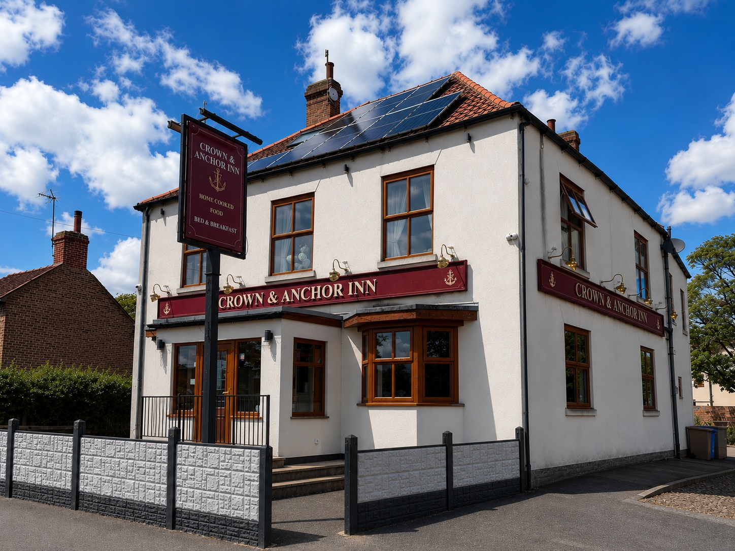The Crown and Anchor Inn exterior, Newport, East Yorkshire